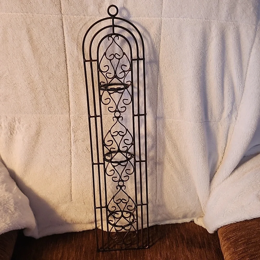 Antique Bronze Metal Wall Votive holder